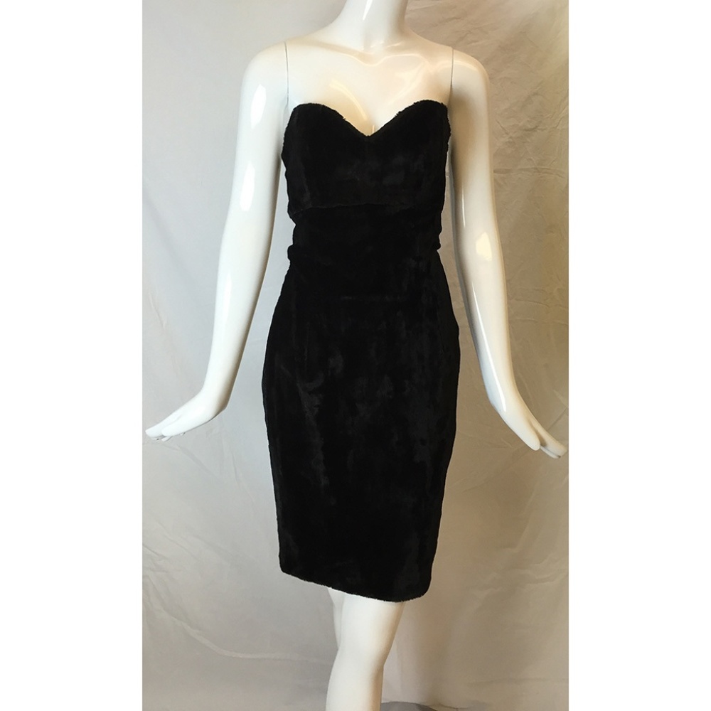 Angelo Tarlazzi Black Velvet Cocktail Dress